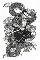 ax shadows die twice tattoo design idea