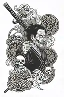 ax shadows die twice tattoo design idea