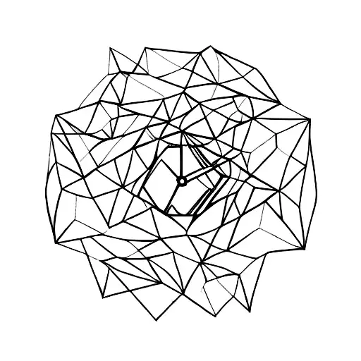 equilateral triangle with a timepiece tattoo design idea