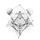 equilateral triangle with a timepiece tattoo design idea