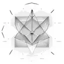 a sand timepiece surrounded by one equilateral triangle tattoo design idea