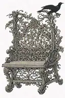  bench for husband wife nature tattoo design idea