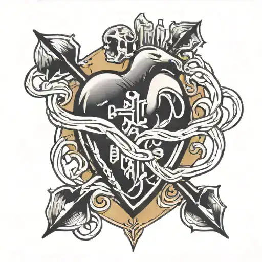 aidan and heartbeat line intertwined tattoo design idea