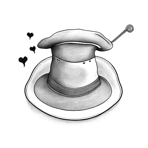 A tattoo design combining a chef's hat and a cocktail shaker to represent your love for cooking and bartending tattoo design idea