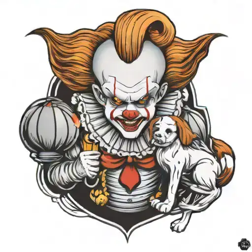 pennywise and my dog tattoo design idea
