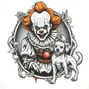pennywise and my dog tattoo design idea