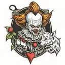 pennywise and my dog tattoo design idea