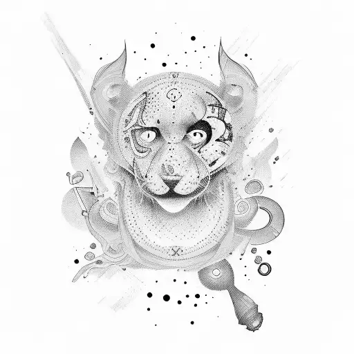 Abstract tattoo  that symbolizes the phrase "Be present, not perfect" tattoo design idea