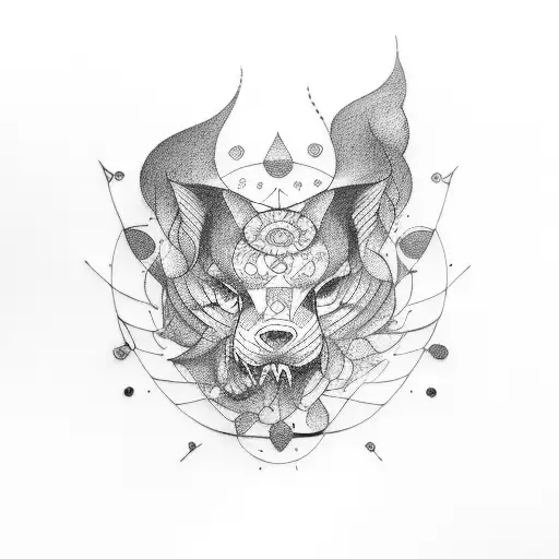 Abstract tattoo , "Be present, not perfect" tattoo design idea