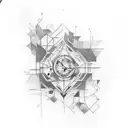 Abstract tattoo , "Be present, not perfect" tattoo design idea