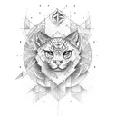 Abstract tattoo , "Be present, not perfect" tattoo design idea