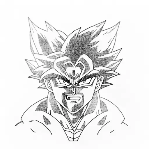 broly e goku black tattoo design idea