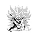 broly e goku black tattoo design idea