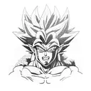 broly e goku black tattoo design idea