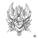 broly e goku black tattoo design idea
