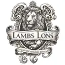 "until lambs become lions" written in a medieval font inside of a scroll black and white  tattoo design idea