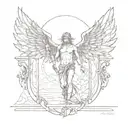 The gateway to the world Was still outside the reach of him Would never belonged to angels Had never belonged to men tattoo design idea