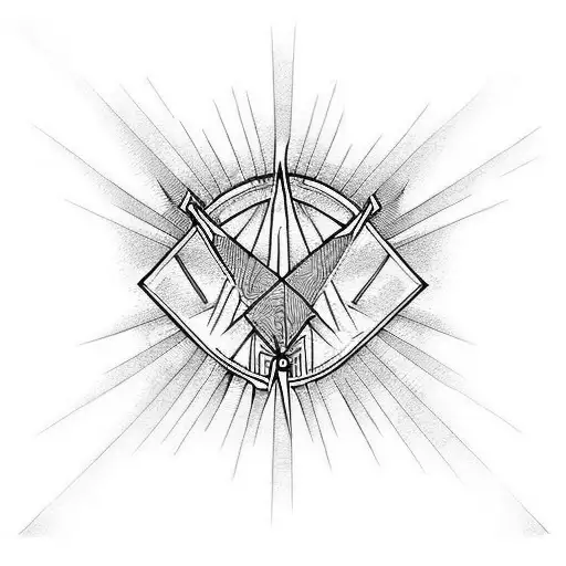 fall down seven times stand up eight with illuminati sign tattoo design idea