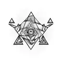 fall down seven times stand up eight with illuminati sign tattoo design idea