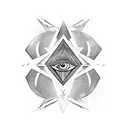 fall down seven times stand up eight with illuminati sign tattoo design idea