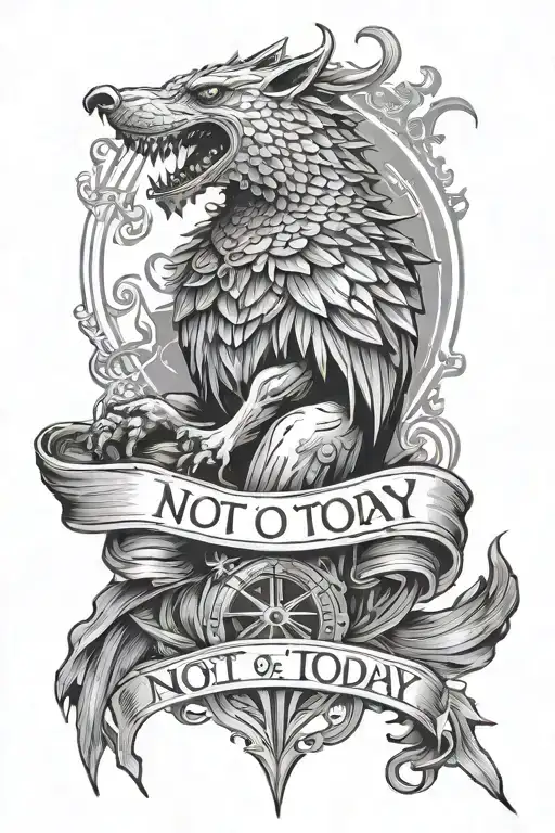 game of thrones not today tattoo design idea