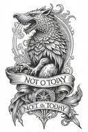 game of thrones not today tattoo design idea