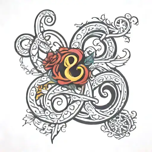 ampersand tattoo design idea