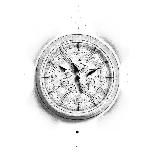 sand timer with camping tattoo design idea