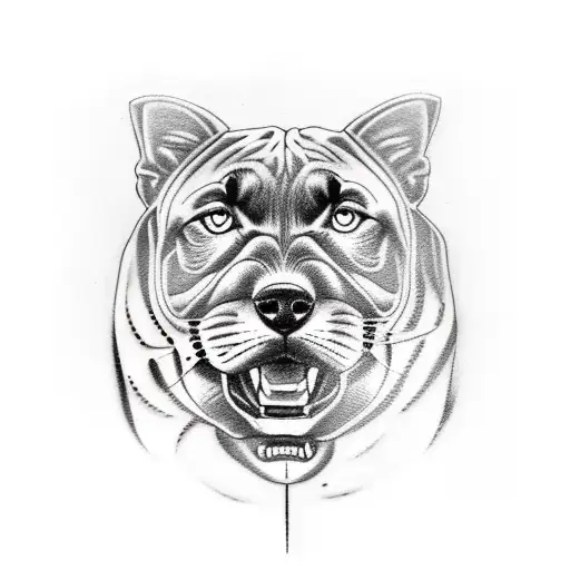 Panther rottweiler  tattoo design idea