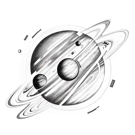 planets solar system tattoo design idea