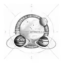 planets solar system tattoo design idea