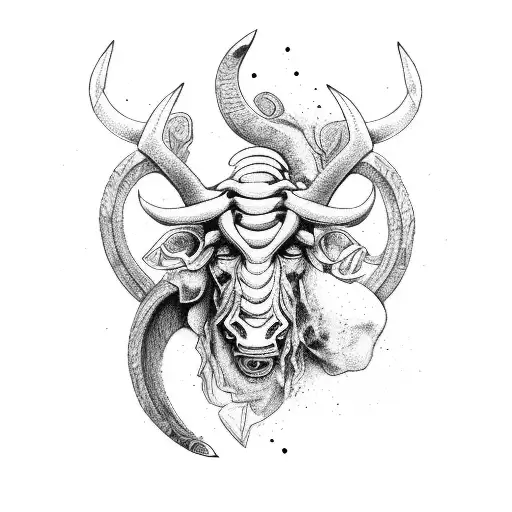 taurus hell  tattoo design idea
