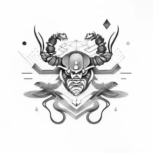 Geminis with scorpio and leo tattoo design idea