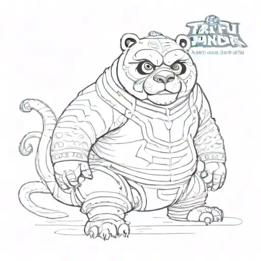 tai lung from kung fu panda  tattoo design idea