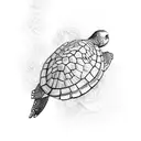 turtle doves rose clouds  tattoo design idea