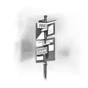 name street sign on a street corner tattoo design idea