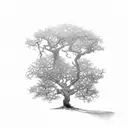 oak tree tattoo design idea