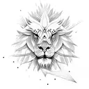 eagle wing with lion tattoo design idea