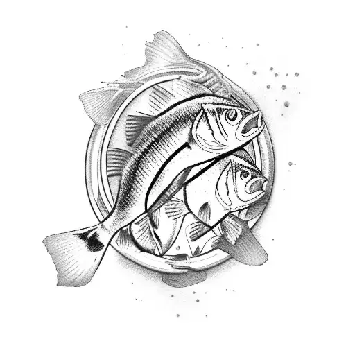 fishing rod withou fish tattoo design idea