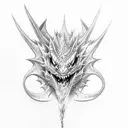 3d dragon tattoos, with fire dripping out the mouth tattoo design idea
