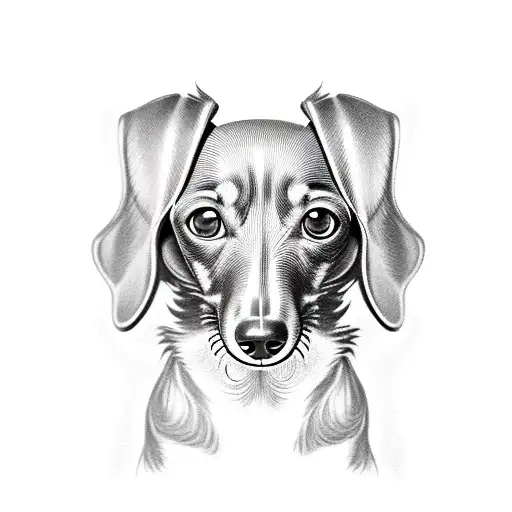 Dachshund dog tattoo design idea