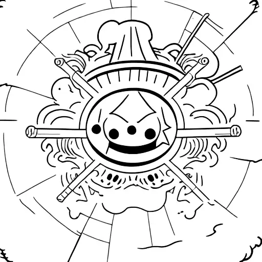 Luffy's straw hat tattoo design idea