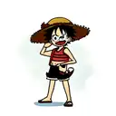Luffy's straw hat one piece tattoo design idea
