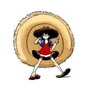 Luffy's straw hat one piece tattoo design idea