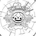 Luffy's straw hat tattoo design idea