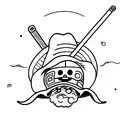Luffy's straw hat tattoo design idea
