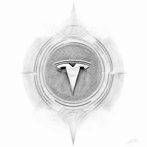 Tesla logo tattoo design idea