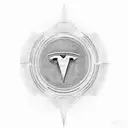Tesla logo tattoo design idea
