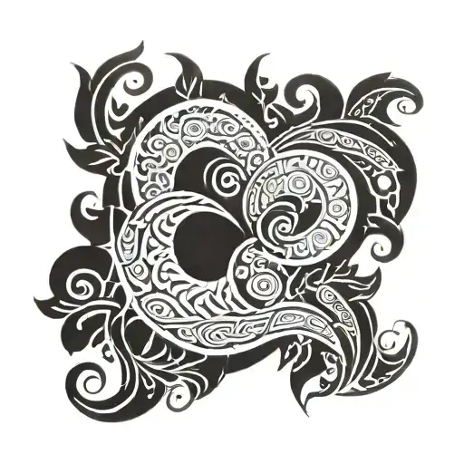 Incorporate traditional Maori Puhoro patterns into a sleeve tattoo design tattoo design idea