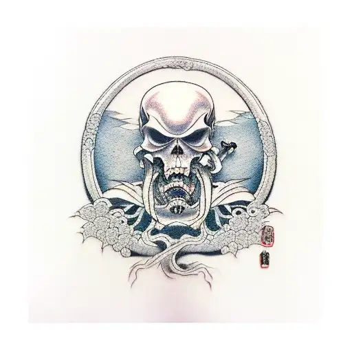 Mugestu, Reaper death seal shinigami,  tattoo design idea